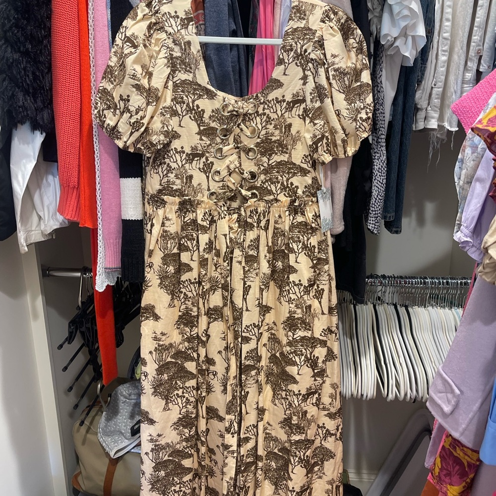 Patterned Hyacinth House Dress - Picture 2 of 4